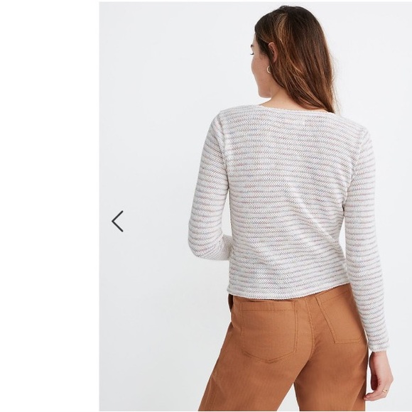 Madewell Scoop Neck Striped Long Sleeve Top - Picture 2 of 8